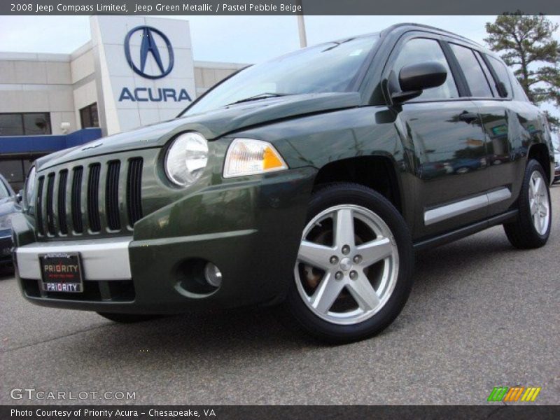 Jeep Green Metallic / Pastel Pebble Beige 2008 Jeep Compass Limited