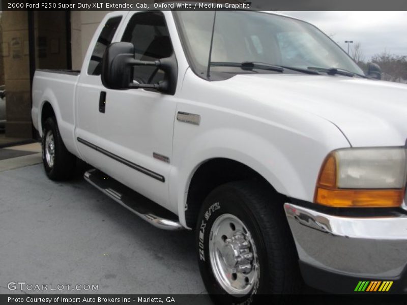 Oxford White / Medium Graphite 2000 Ford F250 Super Duty XLT Extended Cab