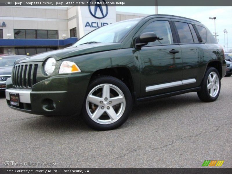 Jeep Green Metallic / Pastel Pebble Beige 2008 Jeep Compass Limited