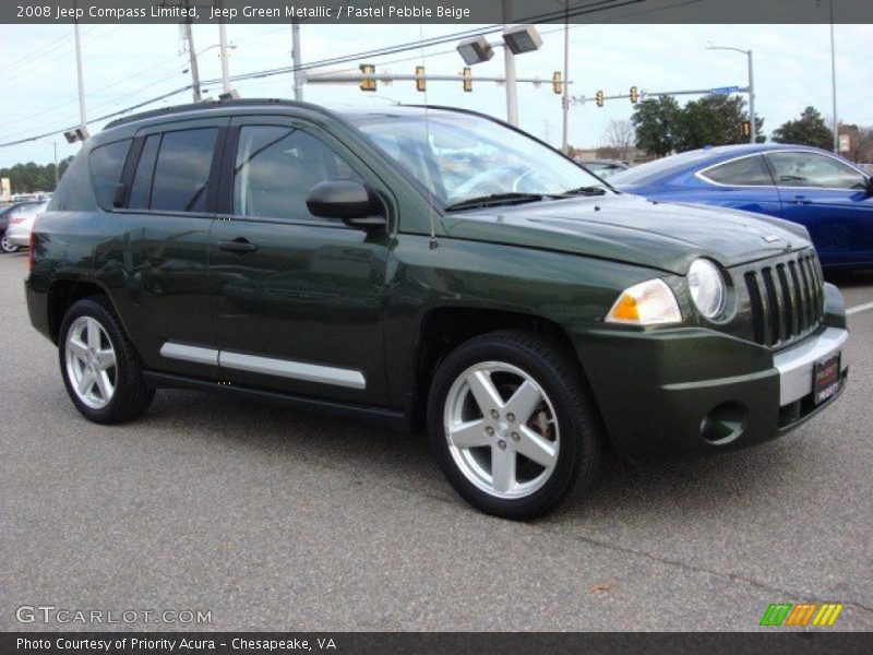 Jeep Green Metallic / Pastel Pebble Beige 2008 Jeep Compass Limited