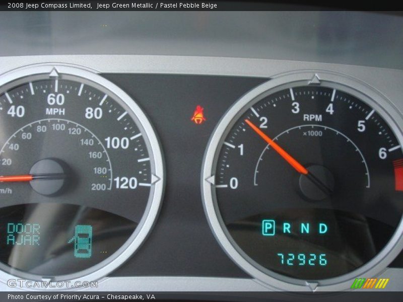 Jeep Green Metallic / Pastel Pebble Beige 2008 Jeep Compass Limited