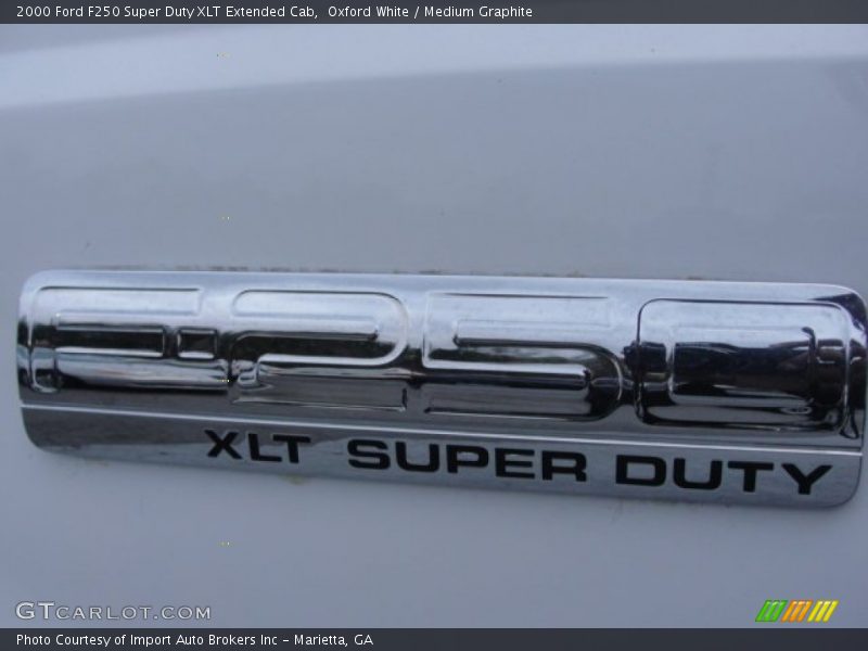 Oxford White / Medium Graphite 2000 Ford F250 Super Duty XLT Extended Cab