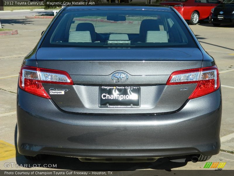Magnetic Gray Metallic / Ash 2012 Toyota Camry LE