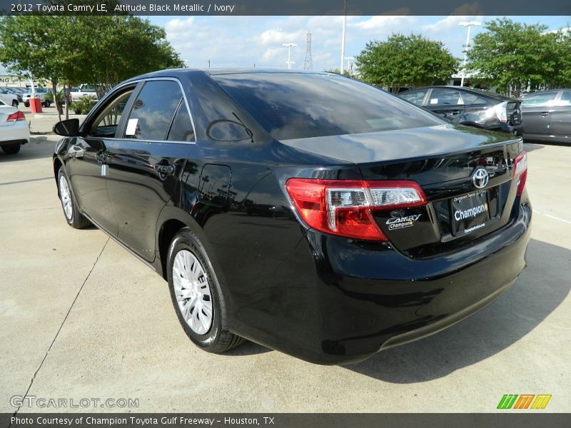 Attitude Black Metallic / Ivory 2012 Toyota Camry LE
