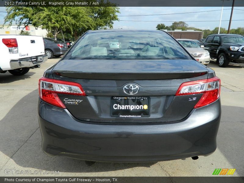 Magnetic Gray Metallic / Ash 2012 Toyota Camry LE