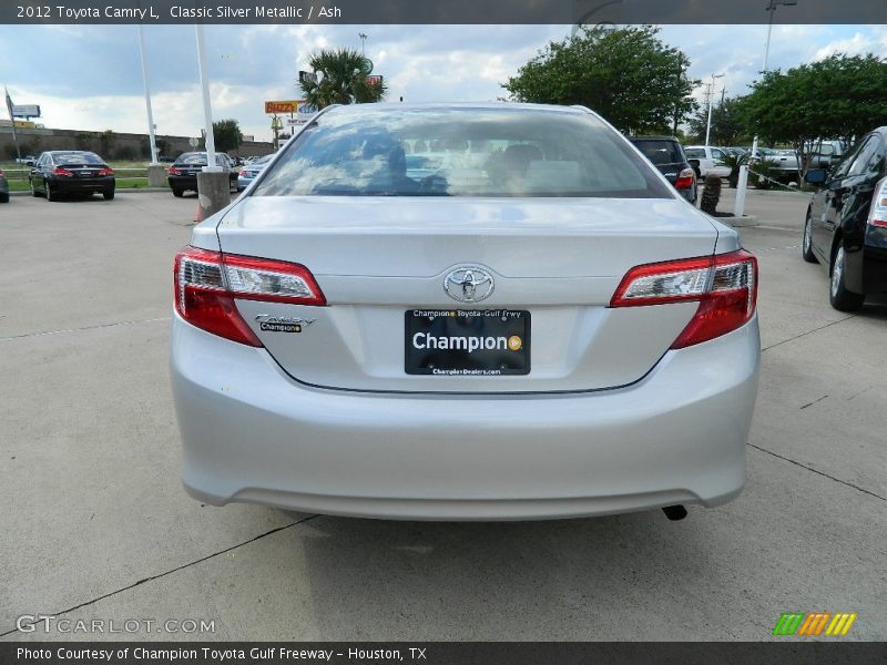 Classic Silver Metallic / Ash 2012 Toyota Camry L