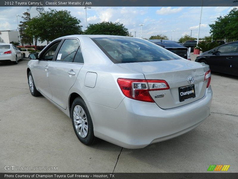 Classic Silver Metallic / Ash 2012 Toyota Camry L