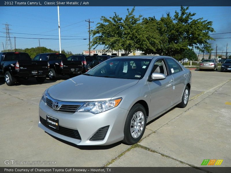 Classic Silver Metallic / Ash 2012 Toyota Camry L