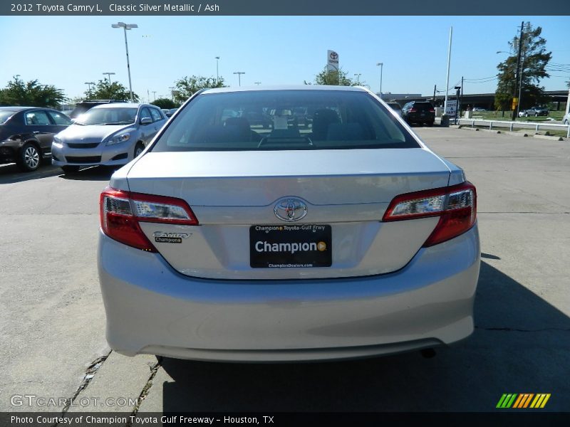 Classic Silver Metallic / Ash 2012 Toyota Camry L