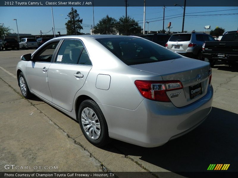 Classic Silver Metallic / Ash 2012 Toyota Camry L