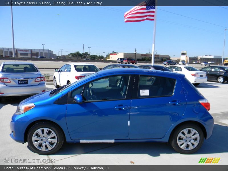  2012 Yaris L 5 Door Blazing Blue Pearl