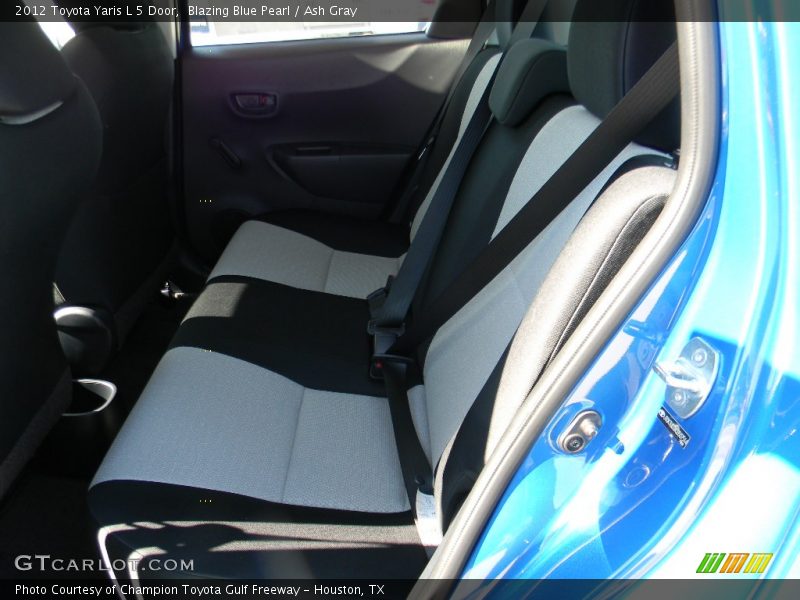 Blazing Blue Pearl / Ash Gray 2012 Toyota Yaris L 5 Door
