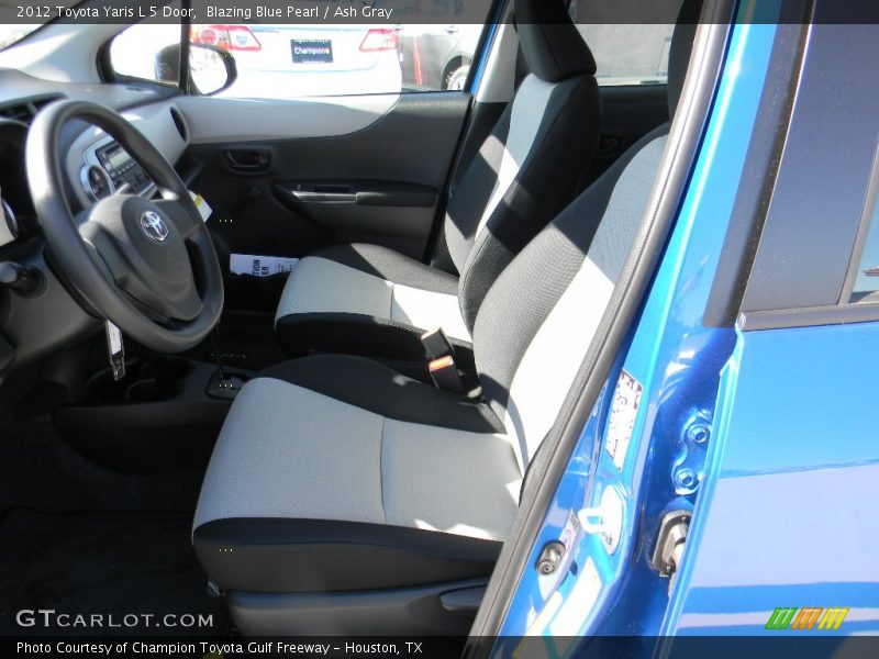 Blazing Blue Pearl / Ash Gray 2012 Toyota Yaris L 5 Door