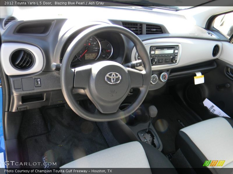 Blazing Blue Pearl / Ash Gray 2012 Toyota Yaris L 5 Door