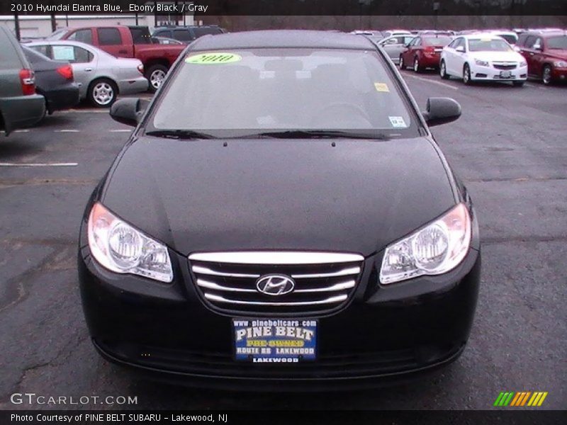 Ebony Black / Gray 2010 Hyundai Elantra Blue