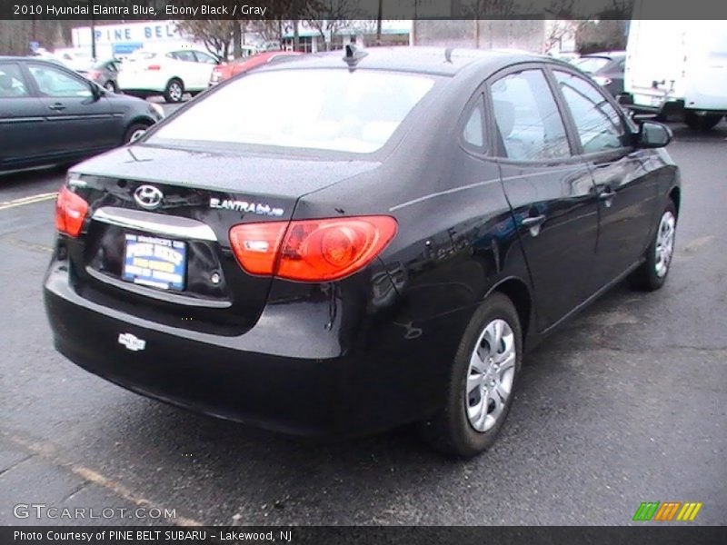 Ebony Black / Gray 2010 Hyundai Elantra Blue
