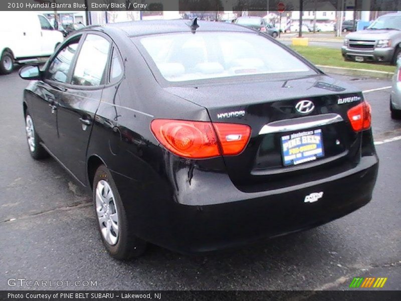 Ebony Black / Gray 2010 Hyundai Elantra Blue