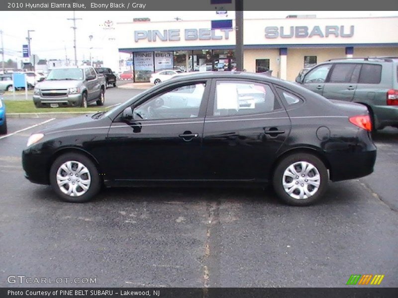 Ebony Black / Gray 2010 Hyundai Elantra Blue