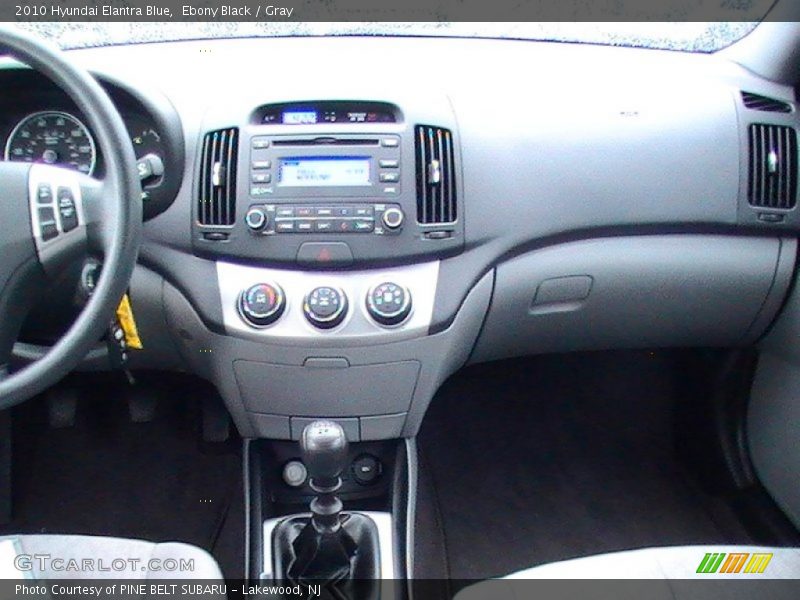 Dashboard of 2010 Elantra Blue