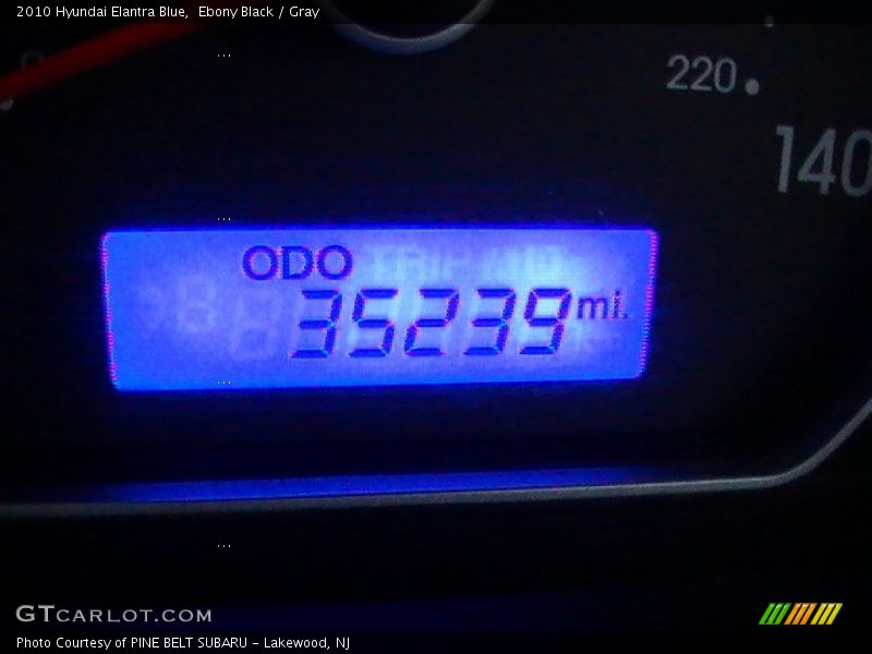 Ebony Black / Gray 2010 Hyundai Elantra Blue