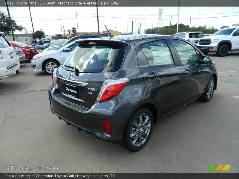 Magnetic Gray Metallic / Dark Gray 2012 Toyota Yaris SE 5 Door