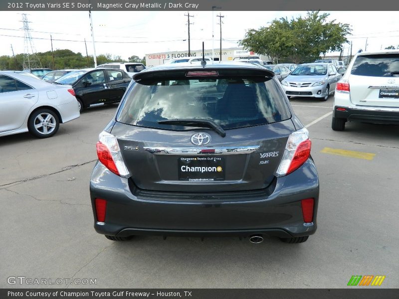 Magnetic Gray Metallic / Dark Gray 2012 Toyota Yaris SE 5 Door