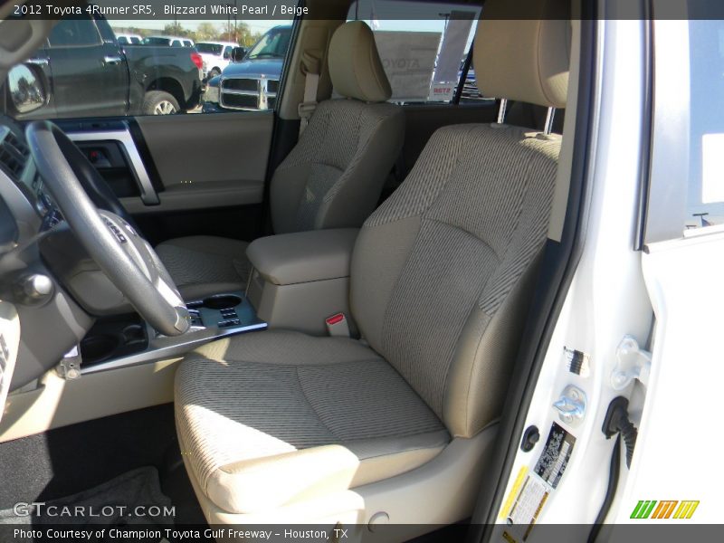 Blizzard White Pearl / Beige 2012 Toyota 4Runner SR5