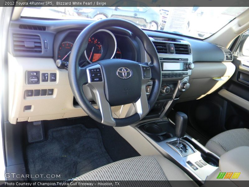Blizzard White Pearl / Beige 2012 Toyota 4Runner SR5