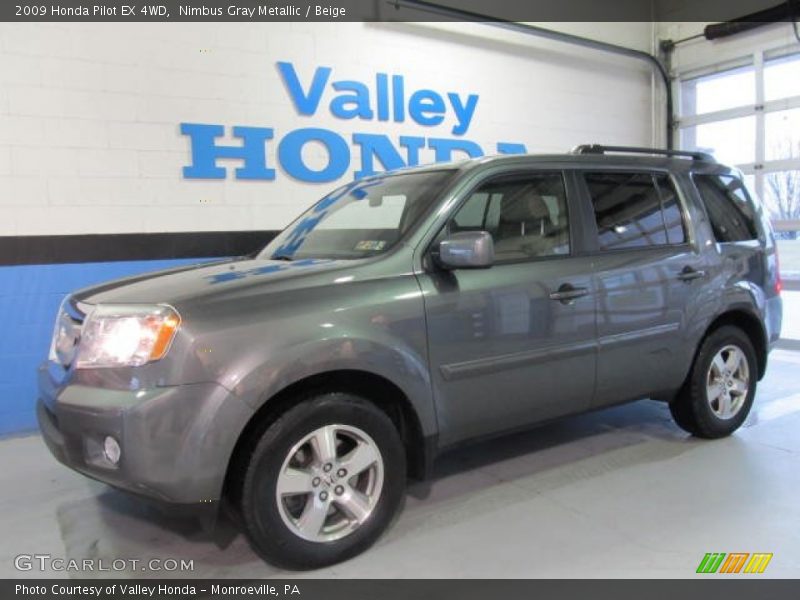 Nimbus Gray Metallic / Beige 2009 Honda Pilot EX 4WD