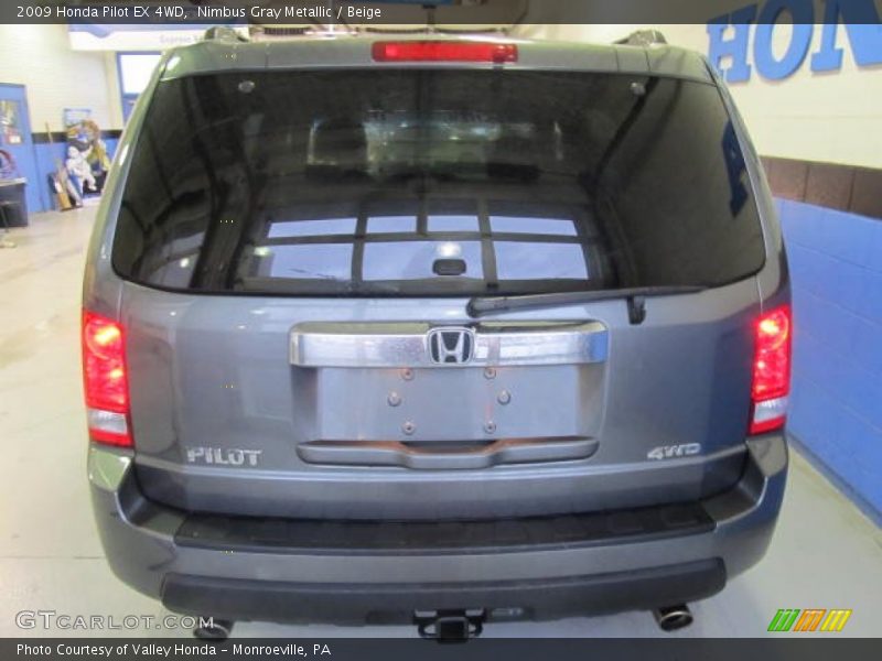 Nimbus Gray Metallic / Beige 2009 Honda Pilot EX 4WD