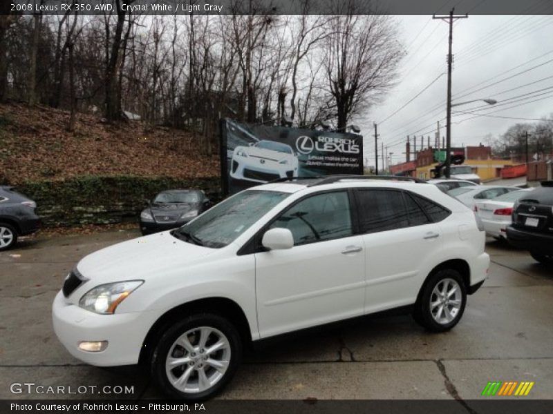 Crystal White / Light Gray 2008 Lexus RX 350 AWD