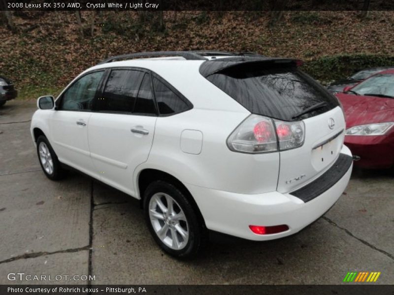 Crystal White / Light Gray 2008 Lexus RX 350 AWD