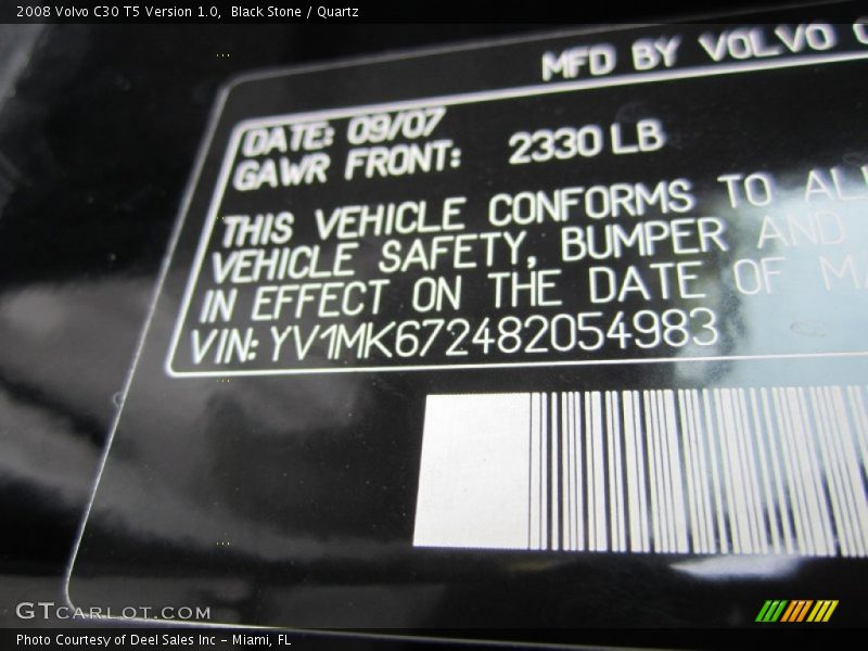 Black Stone / Quartz 2008 Volvo C30 T5 Version 1.0