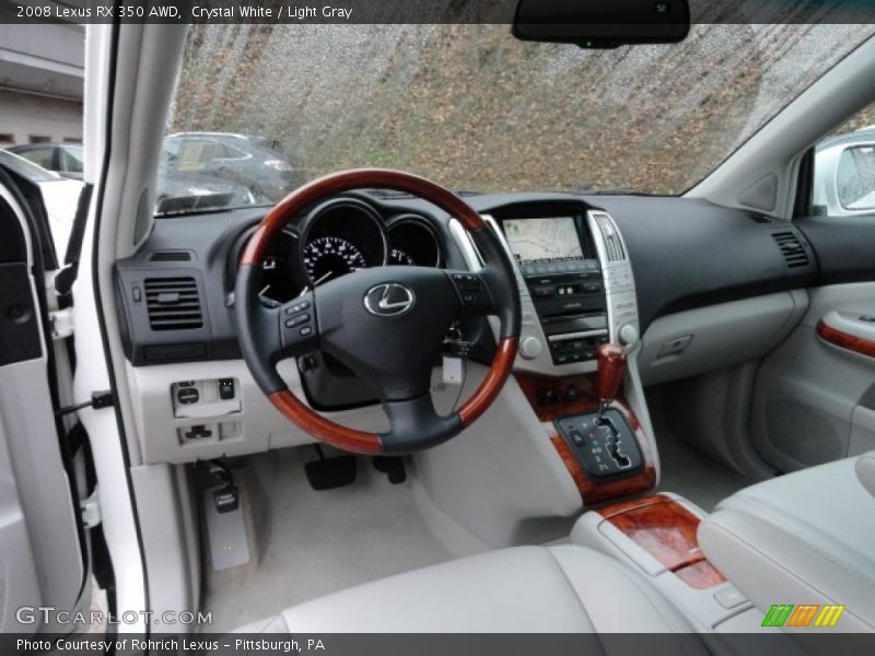 Crystal White / Light Gray 2008 Lexus RX 350 AWD