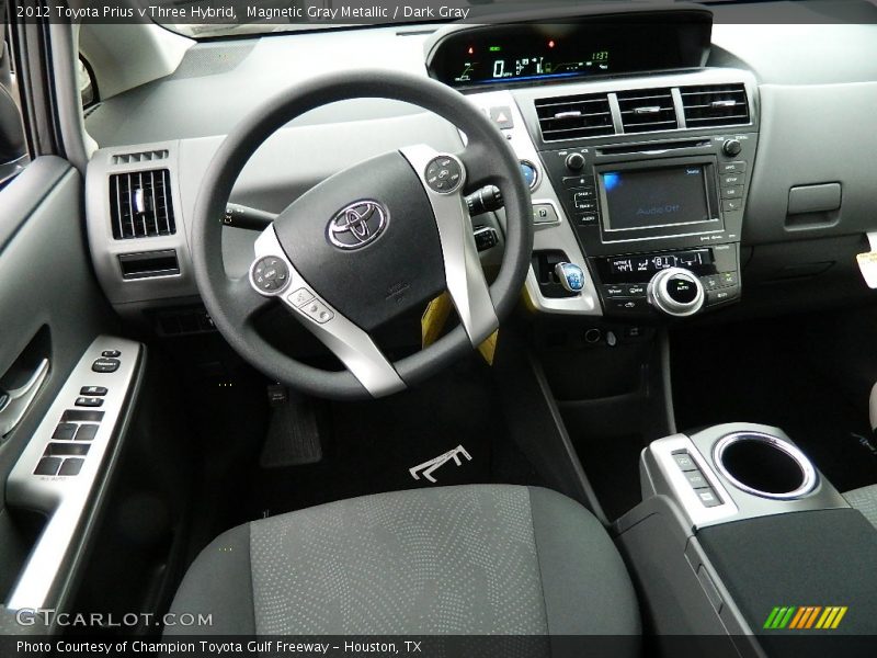 Magnetic Gray Metallic / Dark Gray 2012 Toyota Prius v Three Hybrid