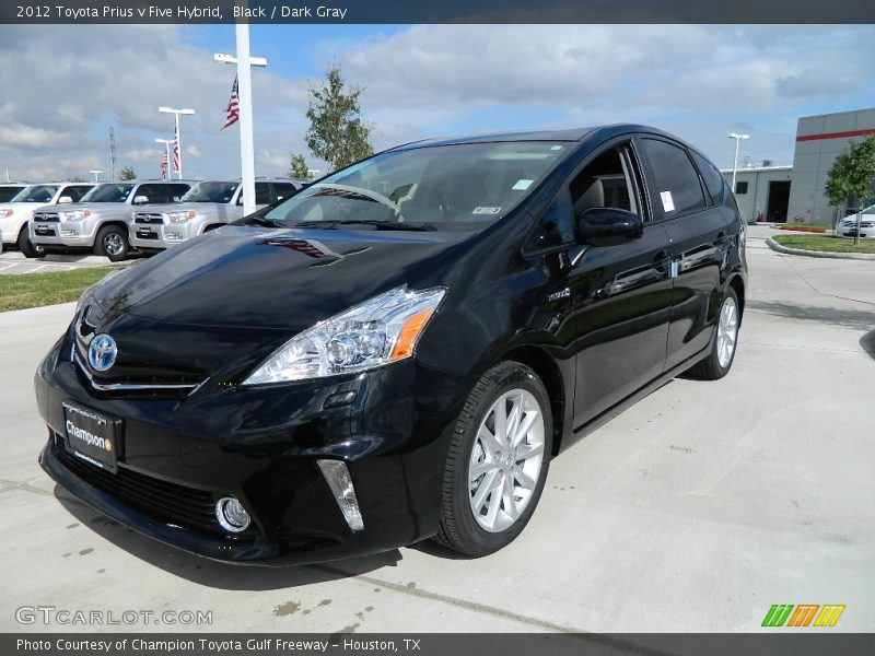 Black / Dark Gray 2012 Toyota Prius v Five Hybrid