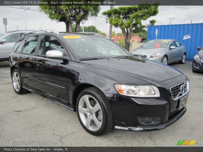 Black Sapphire Metallic / R-Design Off Black 2011 Volvo V50 T5 R-Design