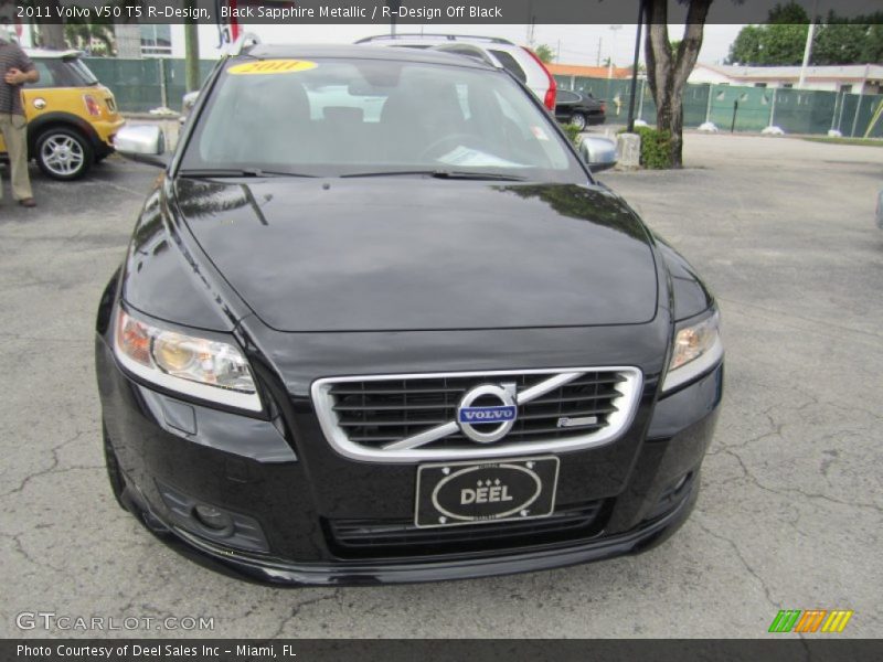 Black Sapphire Metallic / R-Design Off Black 2011 Volvo V50 T5 R-Design