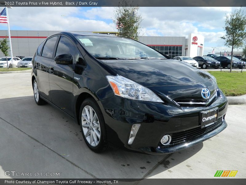 Black / Dark Gray 2012 Toyota Prius v Five Hybrid