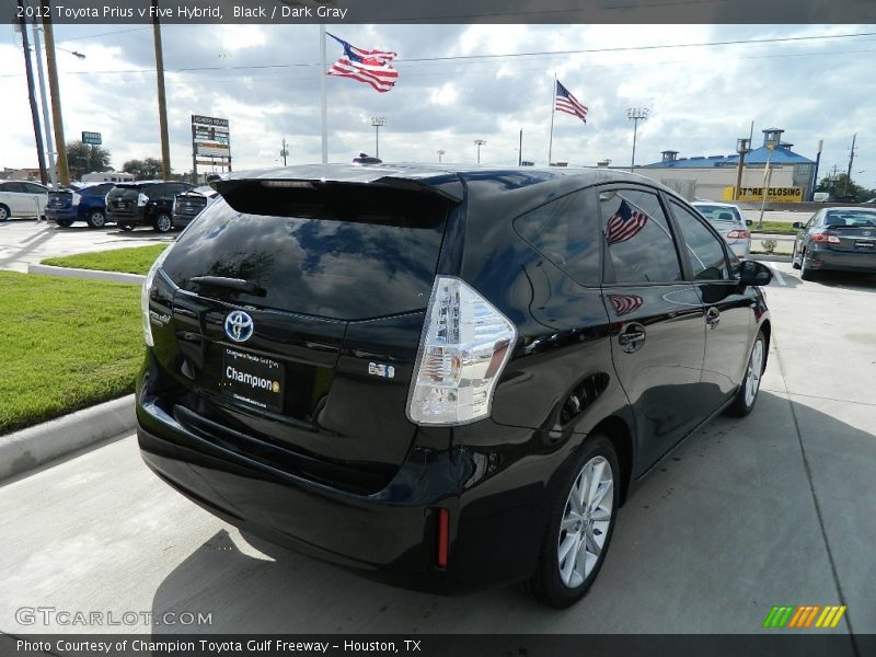 Black / Dark Gray 2012 Toyota Prius v Five Hybrid