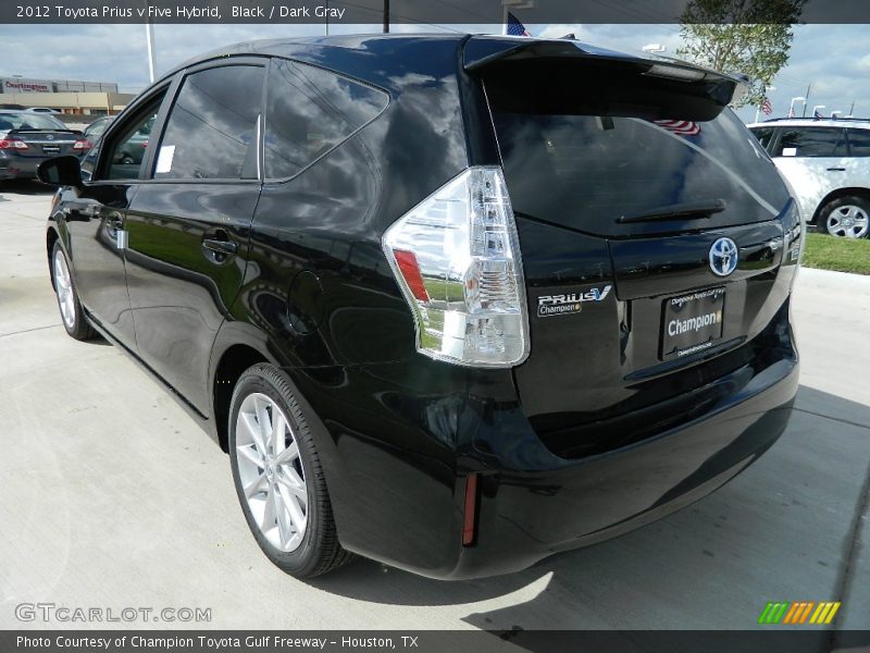 Black / Dark Gray 2012 Toyota Prius v Five Hybrid