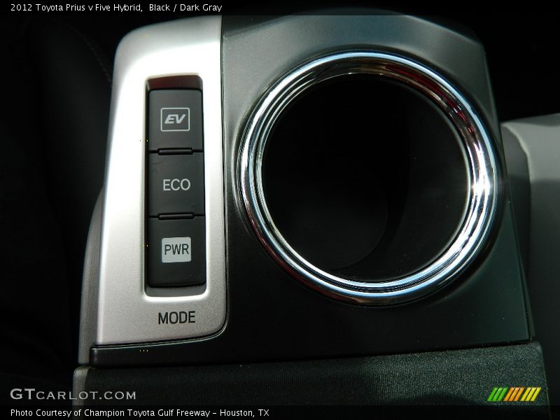 Black / Dark Gray 2012 Toyota Prius v Five Hybrid