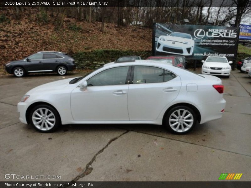 Glacier Frost Mica / Light Gray 2010 Lexus IS 250 AWD