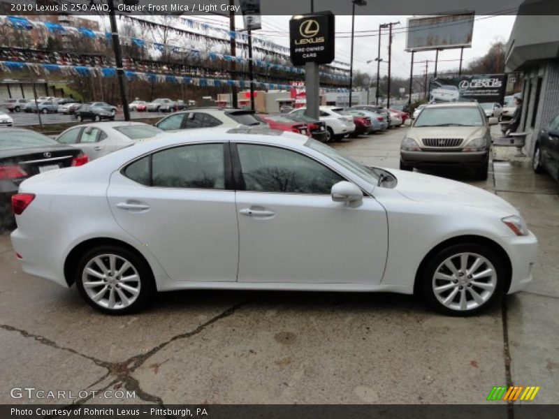 Glacier Frost Mica / Light Gray 2010 Lexus IS 250 AWD