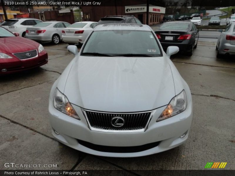 Glacier Frost Mica / Light Gray 2010 Lexus IS 250 AWD