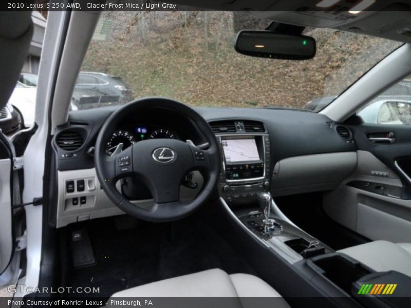 Glacier Frost Mica / Light Gray 2010 Lexus IS 250 AWD