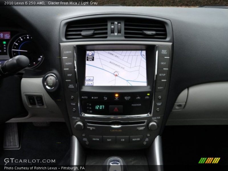 Glacier Frost Mica / Light Gray 2010 Lexus IS 250 AWD