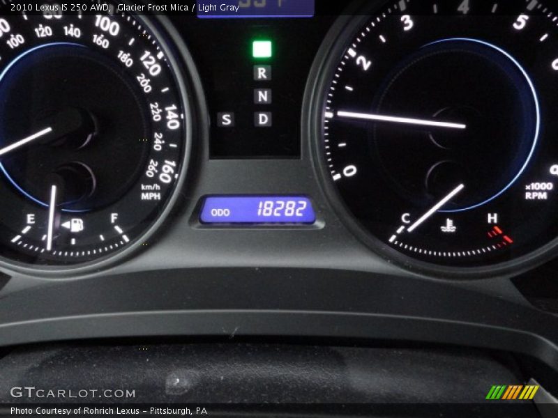 Glacier Frost Mica / Light Gray 2010 Lexus IS 250 AWD
