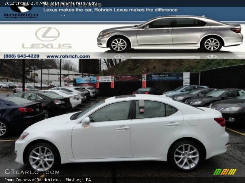 Starfire White Pearl / Ecru 2012 Lexus IS 250 AWD