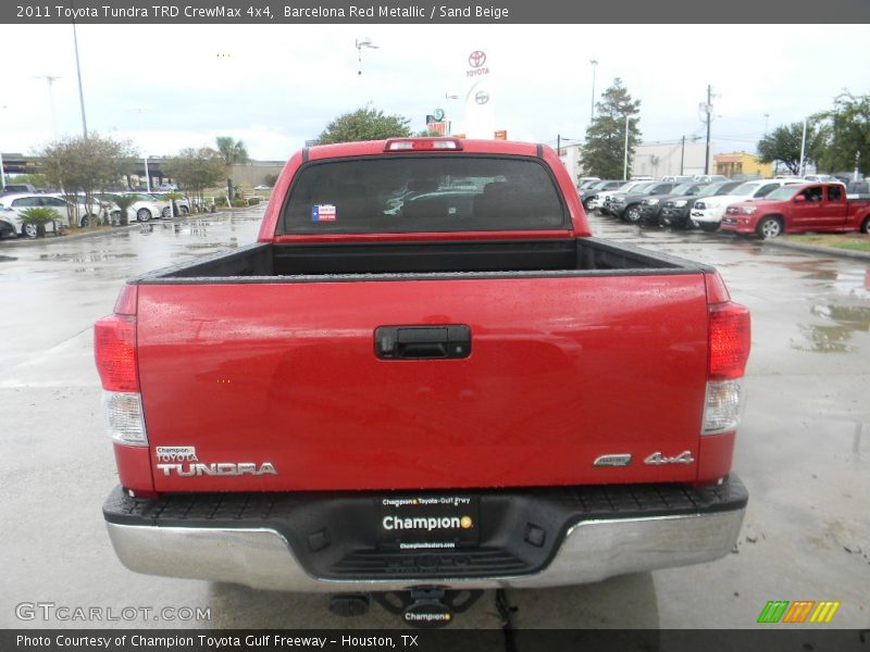 Barcelona Red Metallic / Sand Beige 2011 Toyota Tundra TRD CrewMax 4x4